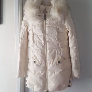 Down feather filled coat